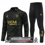 Paris Saint Germain Insieme Completo Nero II Giallo Felpa Da Allenamento 2023-24