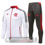 Flamengo Insieme Completo bianco rosso nero Giacca 2021-22