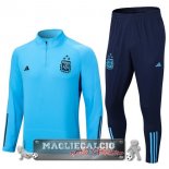 Felpa Da Allenamento Bambino Set Completo Argentina 2023 Blu