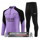 Paris Saint Germain Insieme Completo Purpureo Nero Felpa Da Allenamento 2023-24