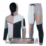 Nike Set Completo Grigio Verde Giacca Felpa Cappuccio 2023