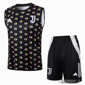 Formazione Senza Maniche Set Completo Juventus 2024 2025 Nero Bianco