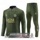 Paris Saint Germain Insieme Completo Verde Blu Bambino Giacca 2023-24 Verde