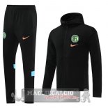 Inter Milan Insieme Completo Nero Giacca felpa cappuccioa 2022-23