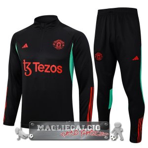 Manchester United Insieme Completo Nero I Rosso Felpa Da Allenamento 2023-24