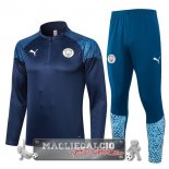 Manchester City Insieme Completo Blu Navy Felpa Da Allenamento 2023-24