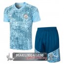 Manchester City Formazione Set Completo Maglia Calcio 2023-2024 Blu