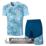 Manchester City Formazione Set Completo Maglia Calcio 2023-2024 Blu