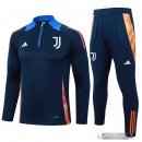 Set Completo Sudadera Formazione Juventus 2024 2025 Blu Navy Arancione