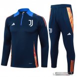 Set Completo Sudadera Formazione Juventus 2024 2025 Blu Navy Arancione