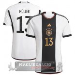 13 Müller Home Maglia Calcio Germania Coppa del Mondo 2022