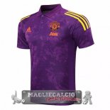 Manchester United Purpureo Maglia POLO 2020-21