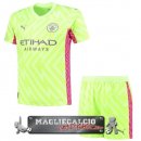 Maglia Calcio Set Completo Uomo Portiere Manchester City 2023-24 Giallo