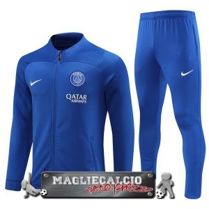 Paris Saint Germain Insieme Completo Blu Giacca Lunga Zip 2022-23