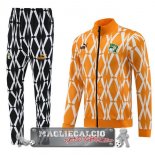 Set Completo Giacca Lunga Zip Costa d'Avorio 2023 Nero Arancione
