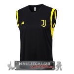 Juventus Formazione Senza Maniche Maglia Calcio 2023-24 Nero Giallo