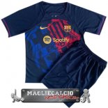 Barcelona Set Completo Bambino Maglia Calcio Concetto 2023-2024 Blu Navy