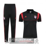 Bayern Munchen Set Completo Nero Rosso Maglia POLO 2019-20