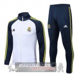Real Madrid Insieme Completo Bianco Giallo Giacca 2022-23