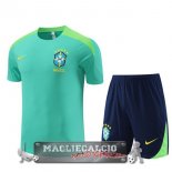 Formazione Set Completo Bambino Brasile 2024 Verde Blu