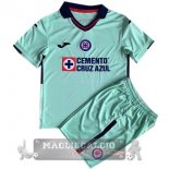 Cruz Azul Set Completo Bambino Maglia Calcio Portiere 2022-23 Verde.