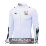 Italia Bianco Nero Giacca Lunga Zip 2023-24