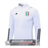 Italia Bianco Nero Giacca Lunga Zip 2023-24