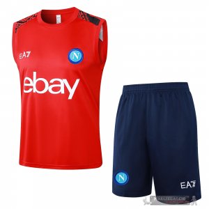 Formazione Senza Maniche Set Completo Napoli 2024 2025 Rosso I Blu
