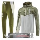 Set Completo Giacca a vento AC Milan 2023-24 Verde Grigio