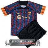 Barcelona Set Completo Bambino Maglia Calcio Concetto 2023-2024 Rosso Nero