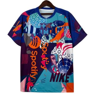 Tailandia Speciale Giocatori Maglia Calcio Barcellona 2023-24 Verde Blu