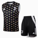 Formazione Senza Maniche Set Completo Juventus 2024 2025 Nero Bianco