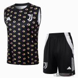Formazione Senza Maniche Set Completo Juventus 2024 2025 Nero Bianco