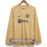 Away Manica lunga Giocatori Maglia Calcio Barcellona 2022-23