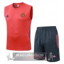 Set Completo Formazione Senza Maniche Maglia Bayern Monaco 2025 2026 Rosso Grigio