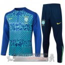 Set Completo Sudadera Formazione Brasilee 2024 Blu