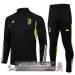 Juventus Insieme Completo Nero Giallo Bianco Felpa Da Allenamento 2023-24
