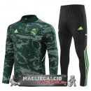 Real Madrid Set Completo Bambino Verde I Nero Felpa Da Allenamento 2022-23