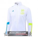 Arsenal Bianco Blu Giallo Giacca Lunga Zip 2023-24