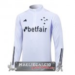 Cruzeiro Bianco Purpureo Felpa Da Allenamento 2023-24