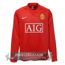 Home Manica lunga Maglia Calcio Manchester United Retro 2007-2008