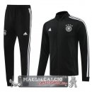 Set Completo Giacca Lunga Zip Germania 2024 Nero Bianco