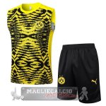 Set Completo Maglia Formazione Senza Maniche Borussia Dortmund 2024 2025 Giallo Nero Set Completo Maglia Formazione Senza Maniche Borussia Dortmund 2024 2025 Giallo Nero