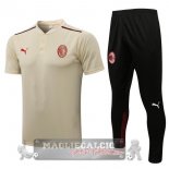 AC Milan Set Completo giallo nero Maglia POLO 2021-22