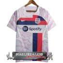 Tailandia Speciale Maglia Calcio Barcellona 2023-24 Bianco Rosso