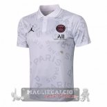 Paris Saint Germain Bianco Rosa Maglia POLO 2021-22
