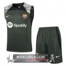 Formazione Senza Maniche Set Completo Barcelona 2023-24 Verde