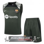 Formazione Senza Maniche Set Completo Barcelona 2023-24 Verde