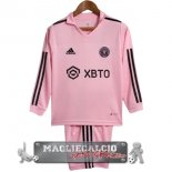 Inter Miami Set Completo Bambino Maglia Calcio Home Manica lunga 2022-23