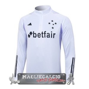 Cruzeiro Bianco Purpureo Felpa Da Allenamento 2023-24